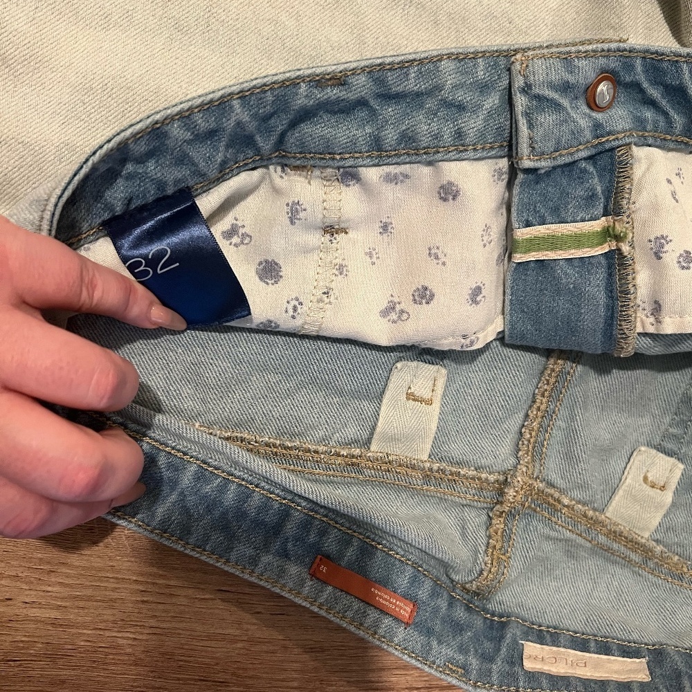 ***LIKE NEW***‎ Anthropologie X Pilcro Denim Micro Shorts (light wash) - Picture 7 of 9